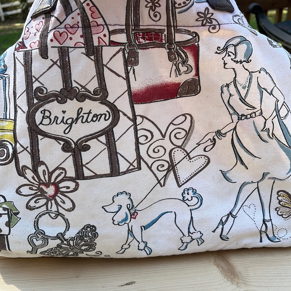 Brighton Poodle and Yellow Cab Canvas gently loved condition. See pics